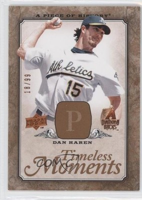 2008 Upper Deck A Piece of History Timeless Moments Copper 18/99 Dan Haren 0o9
