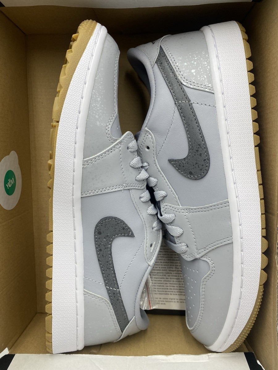 Size 8.5 - Air Jordan 1 Golf Low Wolf Grey Gum for sale online | eBay