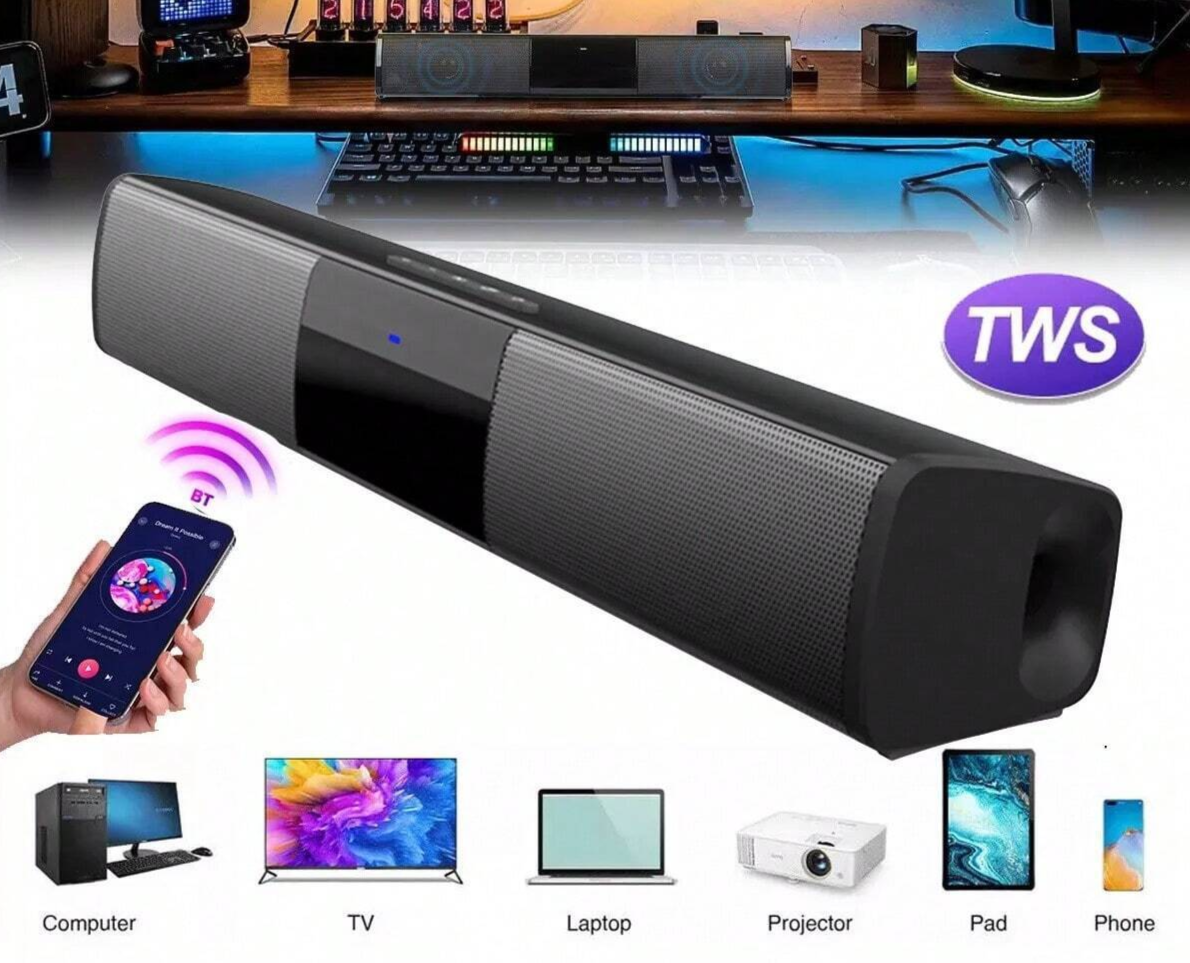 Bluetooth Surround Soundbar with Subwoofer for Home Theater TV & PC-image