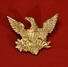 3" x  2 1/2" PRE-CIVIL WAR MODEL 1834 SHAKO INSIGNIA / QUALITY DIE-STRUCK BRASS