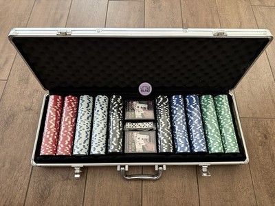 Cardinal's Professional Texas Hold'em 500PC Poker Set with Metal Carrying Case