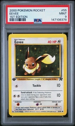 EEVEE 1ST EDITION POKEMON ROCKET 2000 55 PSA 9