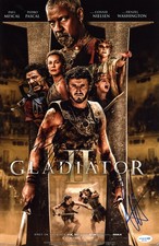 Paul Mescal & Connie Nielsen "Gladiator II" AUTOGRAPHS Signed 11x17 Photo ACOA