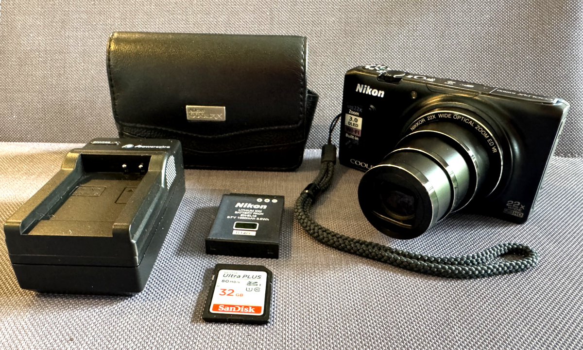 Nikon COOLPIX S9500 18.1MP Wi-Fi & GPS Black Compact Digital