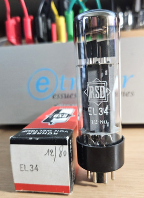 EL34 RFT 6CA7  VINTAGE AUDIO POWER TUBE NOS *eTracer #1