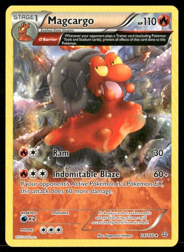 Magcargo 24/160 Rare Primal Clash Pokemon Heavily Played