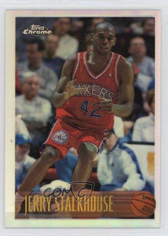 1996-97 Topps Chrome Refractor Jerry Stackhouse #42R 15eb