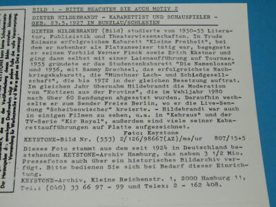 Dieter Hildebrandt (Deutscher Kabarettist) Promo Press Photo Foto