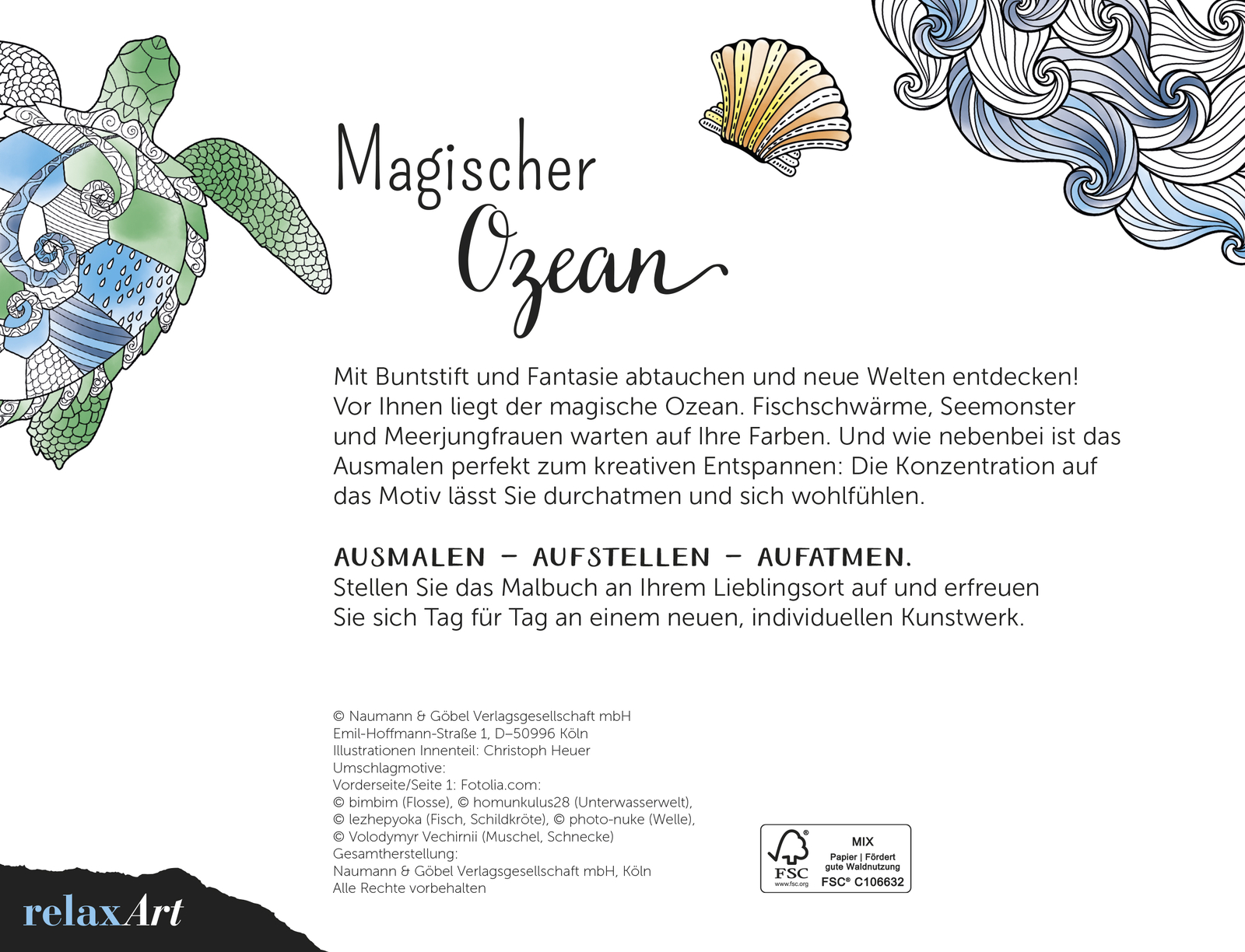 Thumbnail - Unbekannt. / Magischer Ozean - Ausmalen - Aufstellen - Entspannen