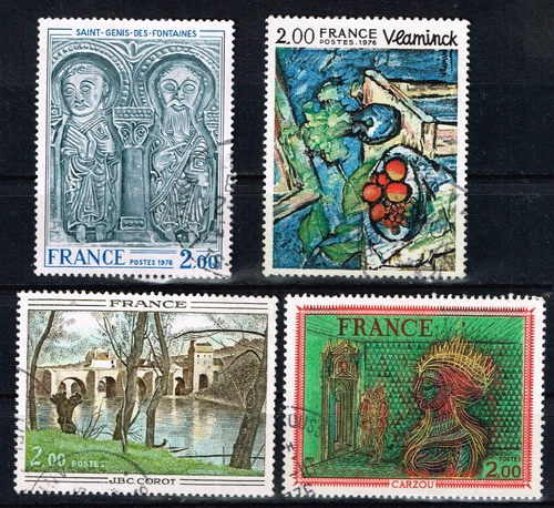 France Arts Louvre Famous Paintings series set #13 stamps 1976