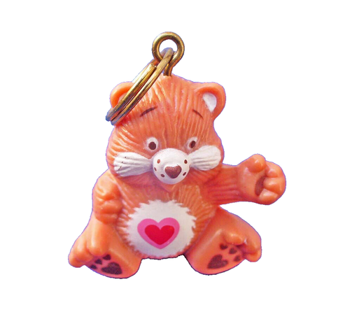 American Greetings CARE BEARS Vintage 1980s Keychain TENDERHEART Mini Figure