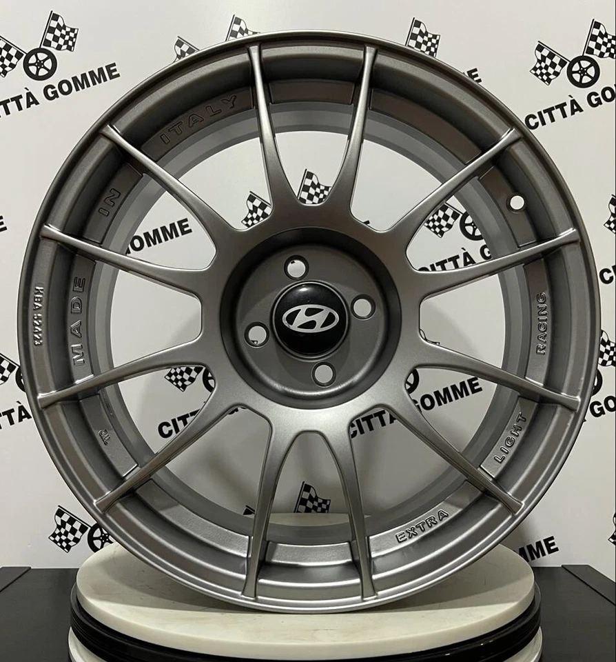 Set 4 Llantas de Aleación Compatible Hyundai i10 i20 Accent Bayon Getz De - Imagen 2 de 4