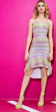 Alice + Olivia women's All Over Embroidery Sweetheart Neck Dress Neon 2 US $1298