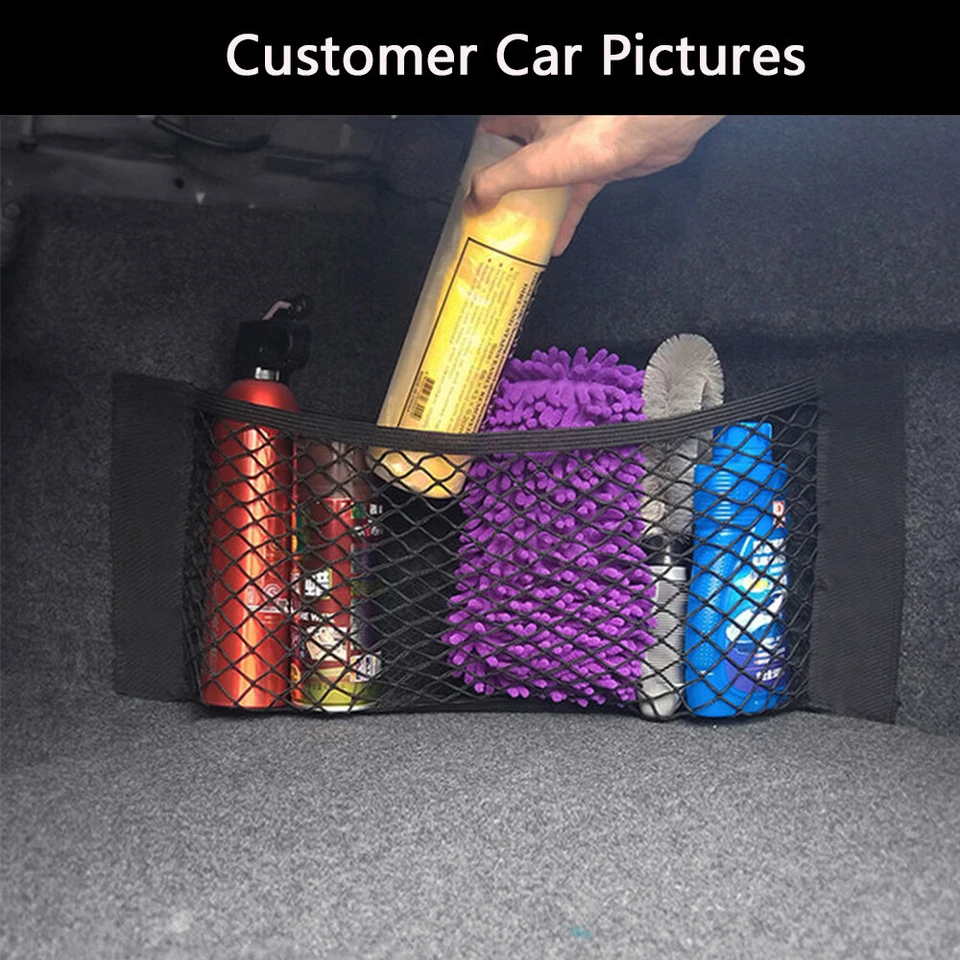 Bolsa de almacenamiento de malla elástica para maletero trasero de coche 50*25 Foto 3 de 4