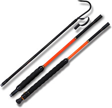 Fishing Gaff with Stainless Steel Hook Fiberglass Pole Non-Slip Grip Handle Hook