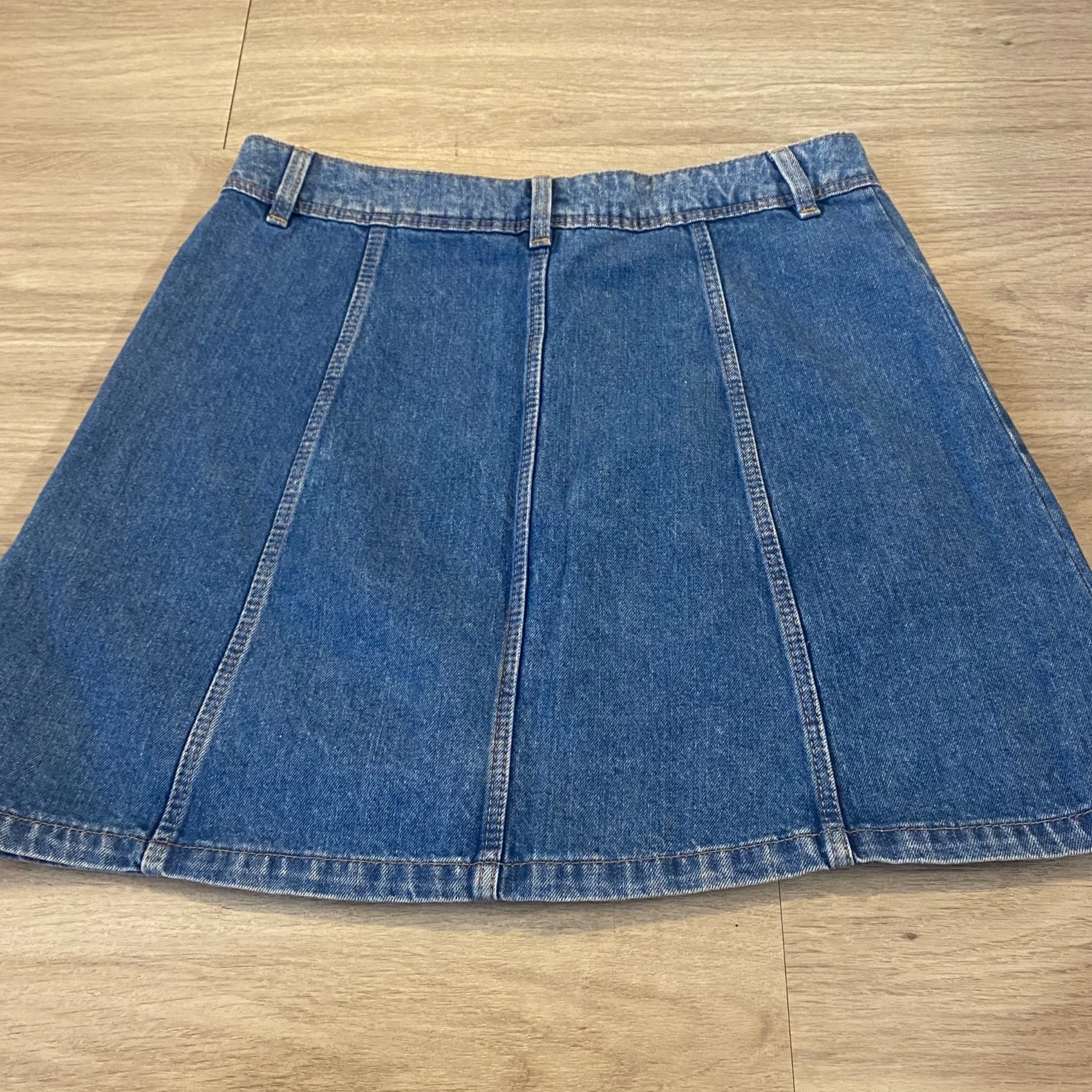 Divided denim button down mini skirt 100% cotton … - image 2
