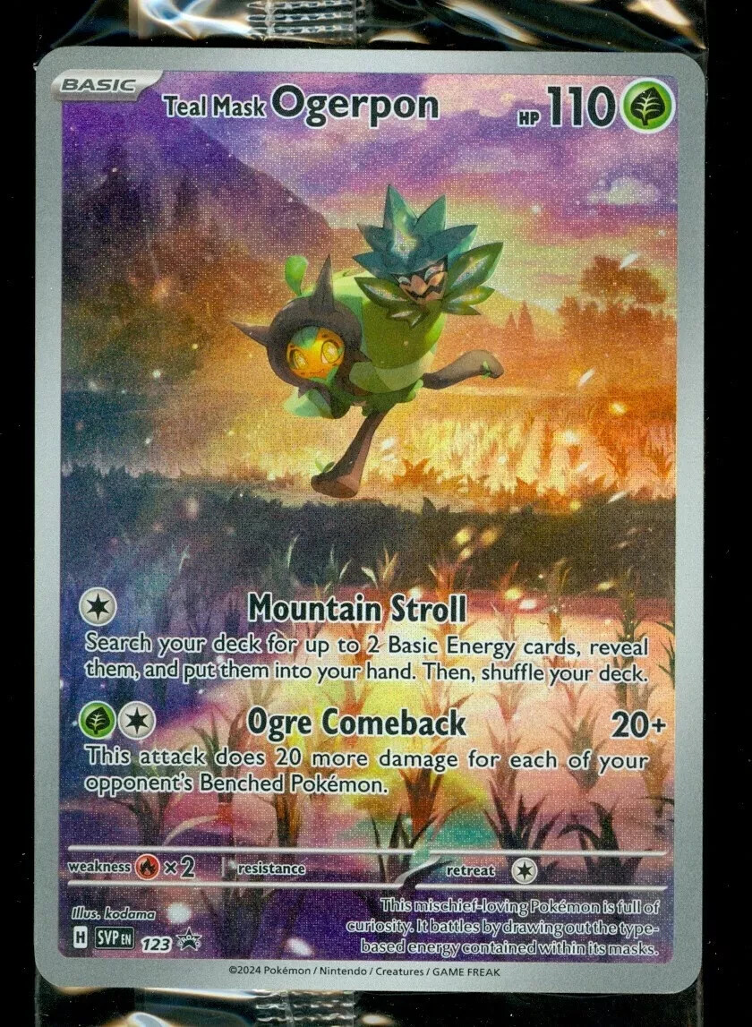 Pokemon TEAL MASK OGERPON SVP 123 - Twilight Masq HOLO PROMO - Factory Sealed