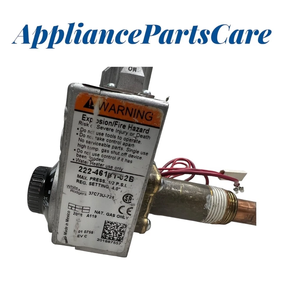 Válvula de gas calentador de agua White Rodgers 37C73U725, 37C73U-725 Foto 4 de 4