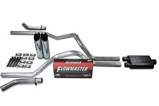 Chevy Gmc 1500 15-18 2.5 Dual Exhaust Kits Flowmaster Super 44 Slash Tip Corner
