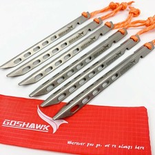 Goshawk Titanium Tent Peg Stakes Ultralight 12g Camping Hiking Ground Nail 160mm