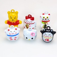 10 Assorted Cute Animal Cat Bear Jingle Bells Charms Dog Cat Pet Pendant Craft