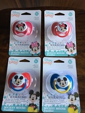 Disney Baby Mickey Mouse Minnie Mouse 4 Pack Orthodontic New Pacifiers BPA Free