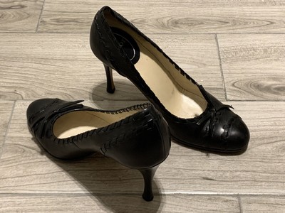 black round toe stilettos