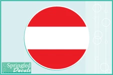 AUSTRIA Flag ROUND Vinyl Decal Car Truck Sticker Austrian Flag Sticker