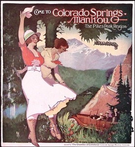 Colorado Springs Manitou Colorado Springs CO Pike Peak Region Pictorial Booklet