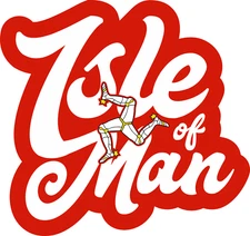 Isle of Man Sticker Flag Crest Flag Bonnet Car Flag 44x42cm MHF