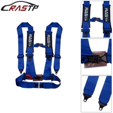 Blue 4 Point 3" Racing Style Harness Belt 4PT Camlock Quick Release
