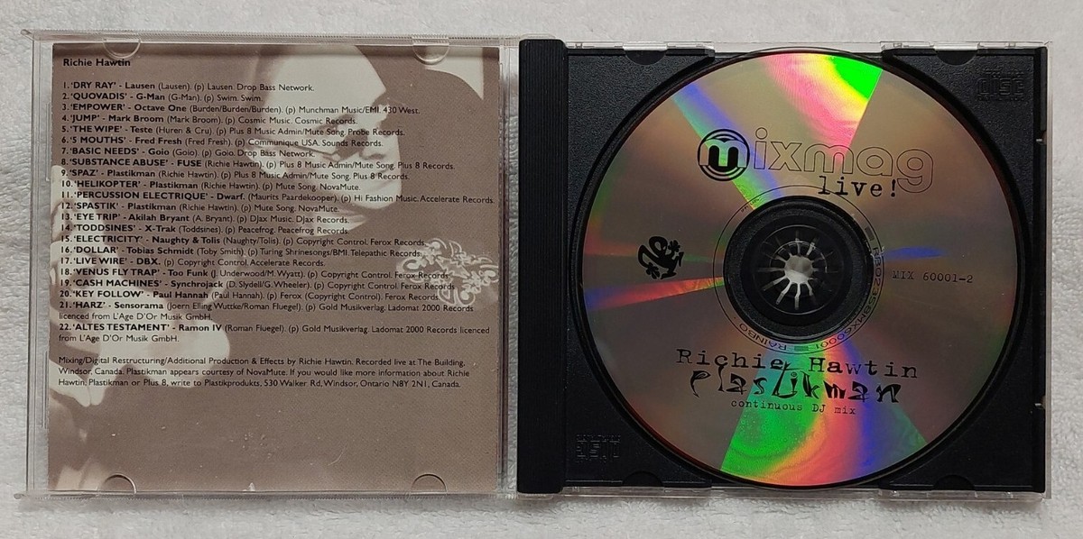 MixMag Live!, Plasticman Vol. 1 by Richie Hawtin (CD, 1995 DMC