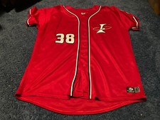 #38 Game Used Worn Albuquerque Isotopes 2021 Red Jersey Rockies
