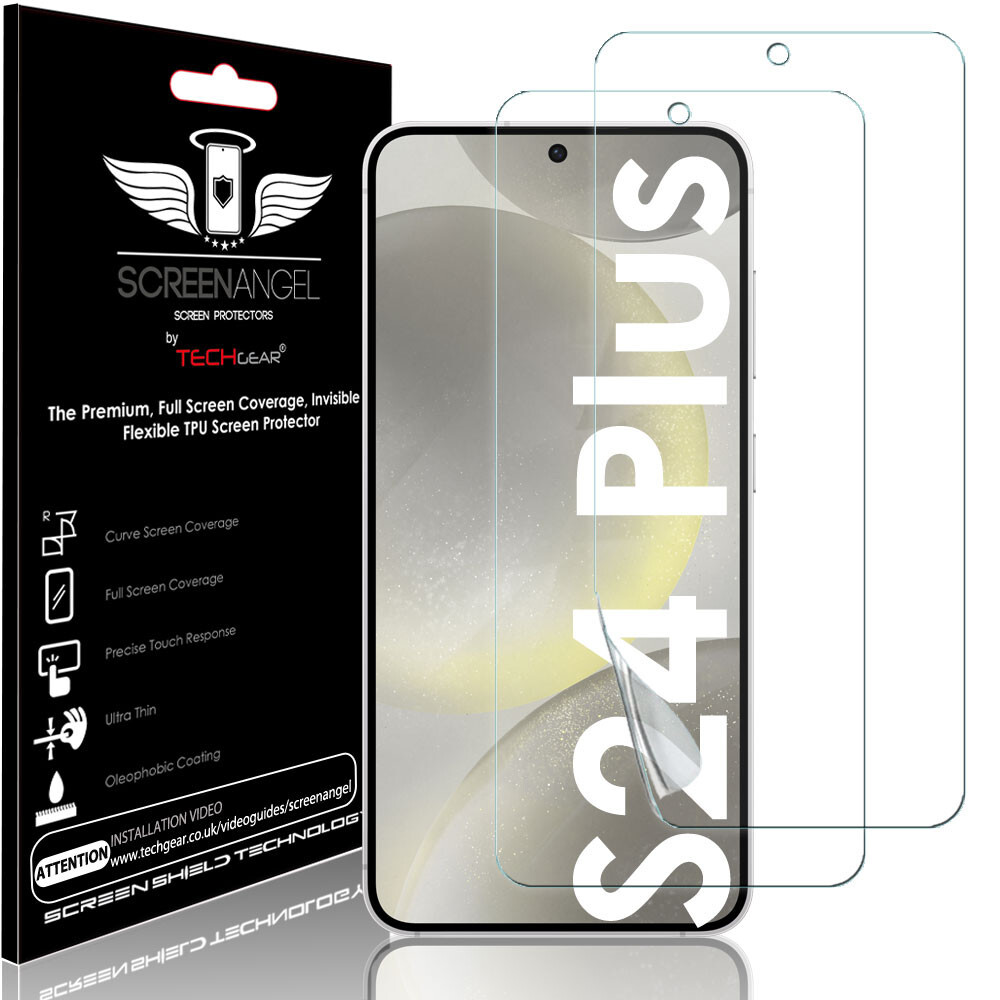 2x TECHGEAR (TPU) FULL COVERAGE Screen Protector for Samsung S24