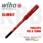 Wiha 34583 Slimbit Screwdriver Phillips PH1 Head 75mm 1000v VDE Electrician