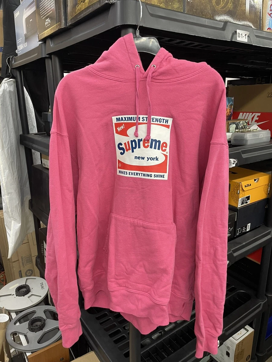 Sold Out Supreme Shine Hooded Sweatshirt Hoodie Bright Pink Magenta Size XL