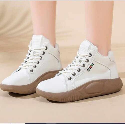 Sinceridad Cornualles Finanzas Tacones Deportivos Mujeres Zapatos Planos Correr Cuero Pu Tenis Mujer  Gruesos | eBay