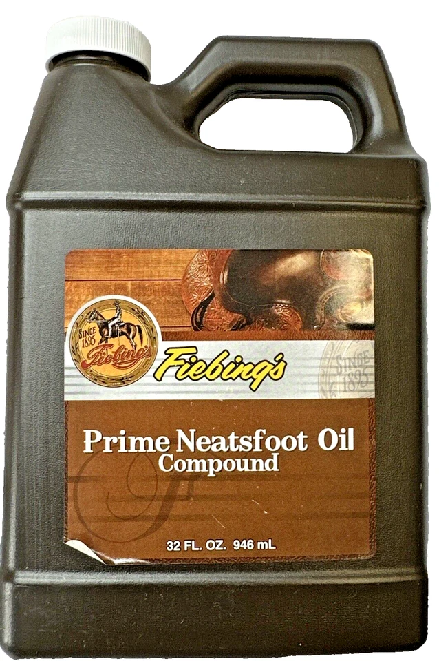 Fiebing's Prime Neatsfoot Compuesto de Aceite para Botas de Cuero Zapatos Arnés 32 Oz Foto 2 de 4
