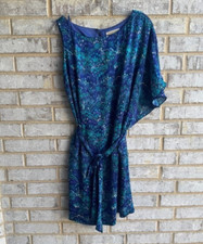 MICHAEL Michael Kors Short Sleeve Asymmetrical Belted Waterfall Dress Size XL