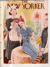 1943 New Yorker September 4 - Upper East Side woman war worker - Rea Irvin
