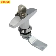 T-Handle Door Cover Latch w/ Keys Lid Lock for Truck RV Shell Camper