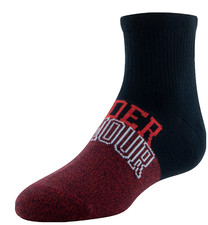Under Armour Essential Quarter Black, Single Pack Socks Youth Size 13.5 -4.5