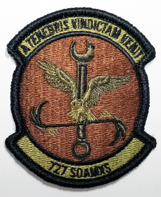 Air Force 727th Special Ops Aircraft Maint Squadron Subdued Hook Back Patch