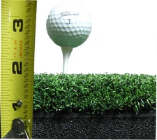 48" x 48" Golf Chipping Driving Range Tee Line Practice Mat - Holds A Wooden Tee