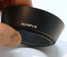 49mm Olympus OM 28mm f2.8 f3.5 lens Metal hood shade OEM Genuine Zuiko near mint