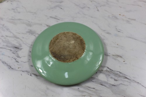 Jadite Jadeite Ashtray Hotel Vintage Crane 7 1/2" across heavy green ashtray - Picture 4 of 12