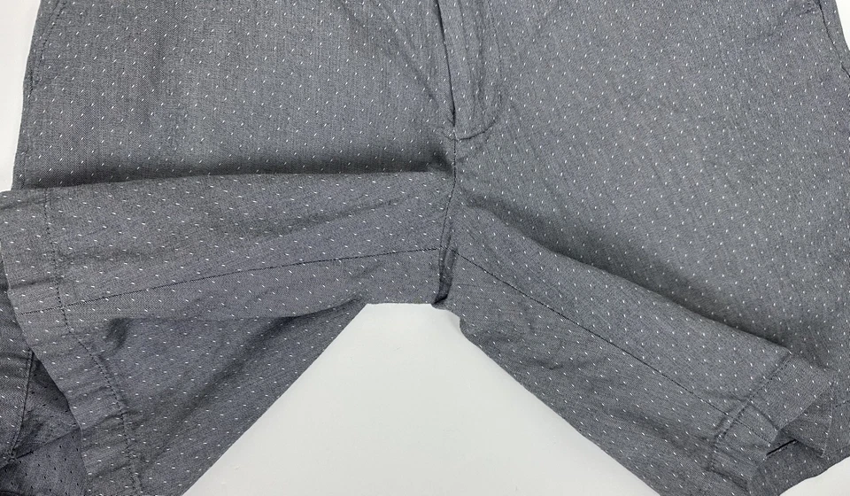 Pantalones Cortos PERRY ELLIS Para Hombres 34 Gris Carbón Algodón Chino Cortos Preppy Golf Mínimo Foto 4 de 4