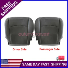 Fits 2009-2012 Dodge Ram Front Driver Passenger Bottom Leather Seat Cover Gray