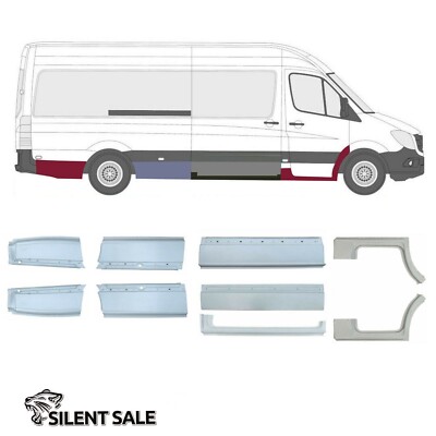 Extra Lang Reparaturblech 9 Stück für Mercedes Sprinter W906 VW Crafter 2E 2006-