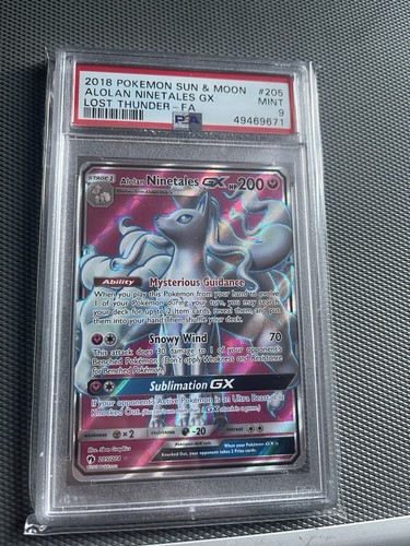 Alolan Ninetales-GX graded PSA 9 for sale on eBay